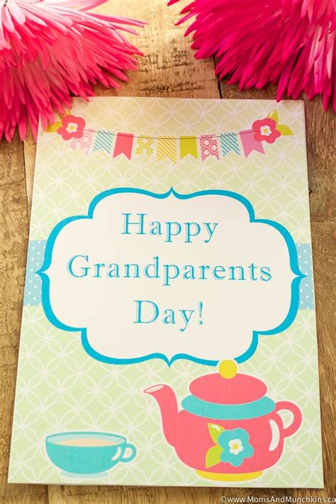 Grandparents Day Card Free Printable - Moms & Munchkins