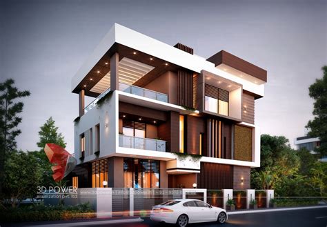 Ultra Modern Home Designs | Home Designs: Tremendous 3D Exterior Rendering of a Bungalow