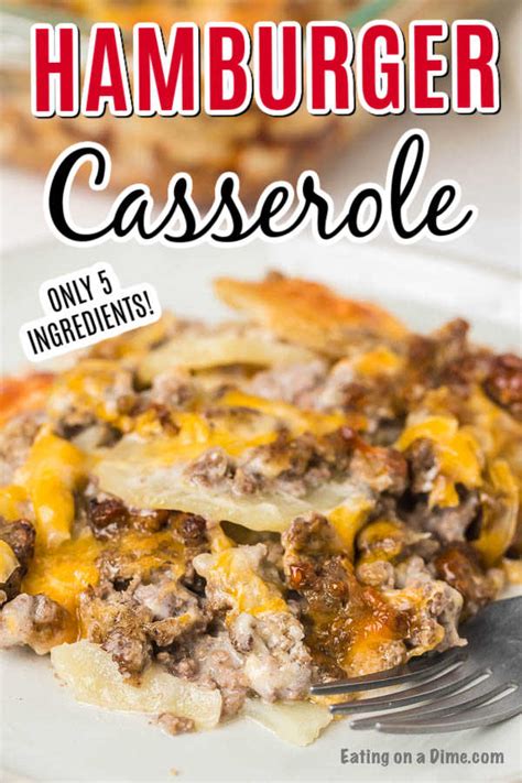 Hamburger potato casserole recipe - easy hamburger casserole