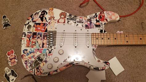 Waifubomb Guitar : r/stickerbomb