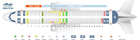 Seat map Boeing 737-800 Alaska Airlines. Best seats in the plane