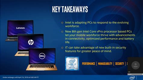 Intel to Launch 8th Generation Intel Core vPro Notebook Processors