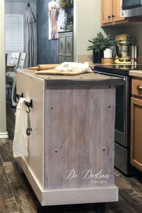 DIY Rolling Kitchen Island | Upcycled Cabinet Project - Do Dodson Designs