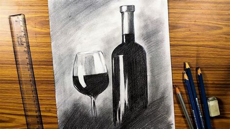 Bottle Easy Beginner Still Life Drawing - Draw-public