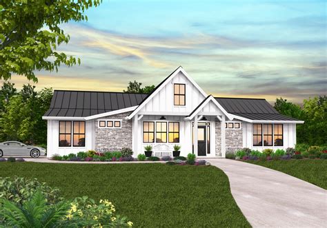 European Countryside House Plan | One Story Best Selling Country Home Design with Bonus - MF-2531