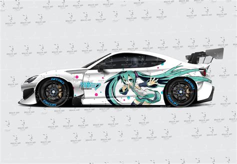 Hatsune Miku, Car Livery, Cast Vinyl Wrap, Universal Size, Car Wrap, Car Decal, Car Foil Design ...