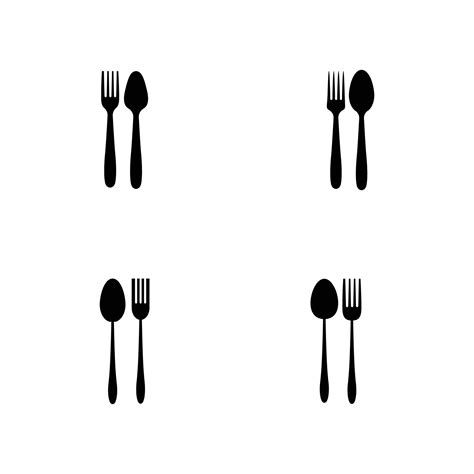 spoon and fork logo 15720357 Vector Art at Vecteezy