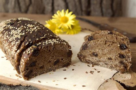 Rye Unleavened Bread without Yeast Sprinkled Sesame Stock Image - Image of bread, board: 78587989