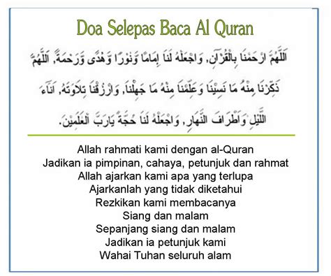 Doa Selepas Membaca Al Quran Things I Love Pinterest Quran Riset - Riset