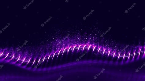 Premium Photo | Wave abstract purple wave animation seamless loop 4k purple technology background