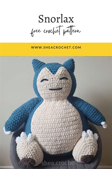 Snorlax crochet pattern – Artofit