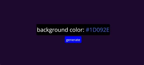 create hex color generator using html and css , javascript