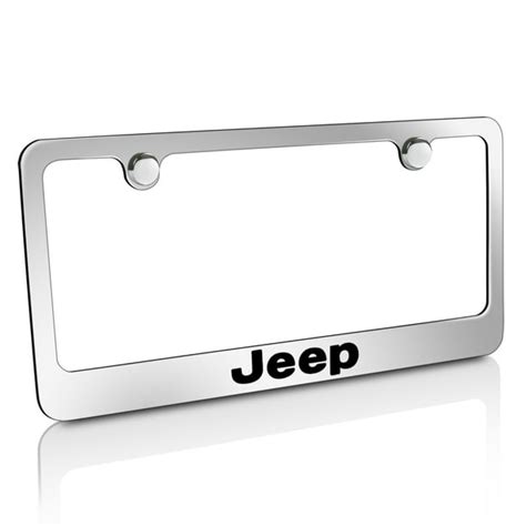 Jeep Nameplate Chrome Metal License Plate Frame - Walmart.com - Walmart.com