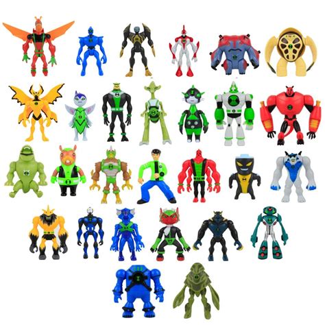 Aliexpress.com : Buy 28Pcs/Set Cartoon Ben 10 Action Figures Ben Tennyson Toys With Light PVC ...