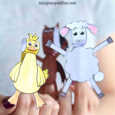 Printable Farm Animals Finger Puppets - Easy Peasy and Fun