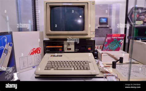 Warsaw, Poland. 10 February 2023. Inside the Apple Museum. Apple II e computer Stock Photo - Alamy