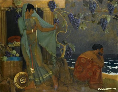 Calypso And Odysseus Artwork By Sir William Russell Flint Oil Painting & Art Prints On Canvas ...