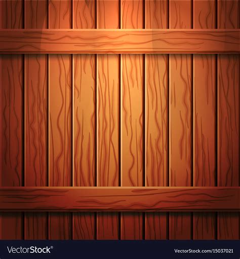 Cartoon square background with wooden boards Vector Image