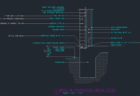 Brick Veneer Details for Wall Sections - Files, Plans and Details