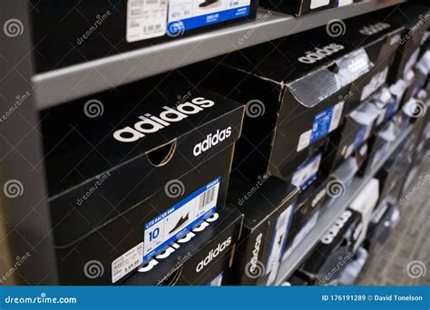 Adidas shoe boxes editorial stock image. Image of apparel - 176191289