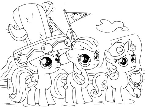 My Little Pony Cutie Mark Crusaders Coloring Pages at GetColorings.com | Free printable ...