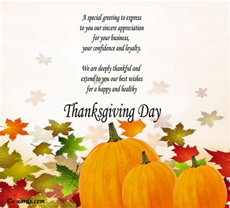 Thanksgiving Business Greetings Cards, Free Thanksgiving Business Greetings Wishes | 123 Greetings