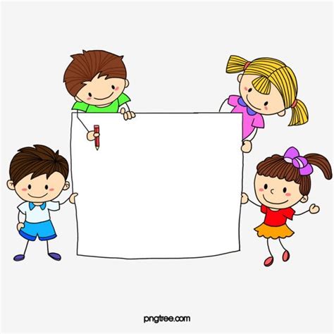 Stickman Children Hd Transparent, Campus Cute Cartoon Stickman Children Text Box, School ...