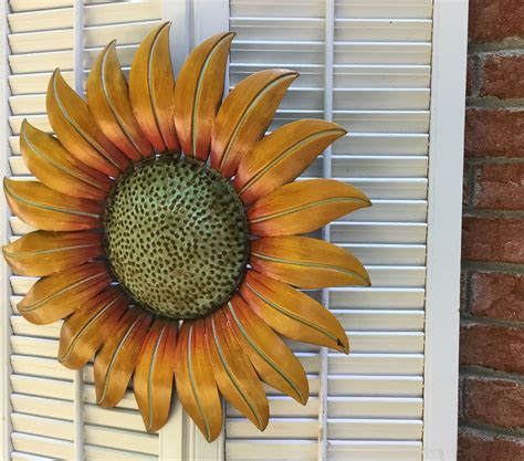 Fall Home Decor Garden Decor Autumn Gift Sunflower Decor | Etsy | Metal wall flowers, Sunflower ...