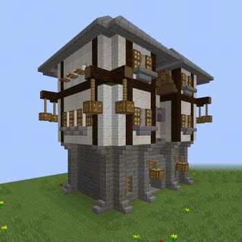 Medieval Arch House - Blueprints for MineCraft Houses, Castles, Towers, and more | GrabCraft