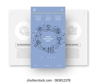 Flat Style Thin Line Art Design Stock Vector (Royalty Free) 383812378 | Shutterstock