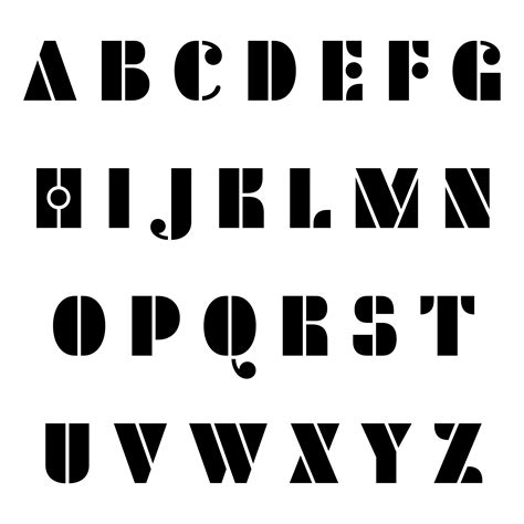 Free Alphabet Letter Stencils