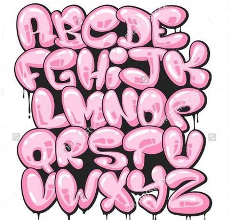 Bubble Letter Graffiti Alphabet - #alphabet #bubble #graffiti #letter | Graffiti, Letras de ...