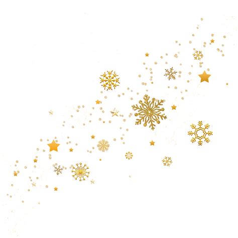 Gold Snowflakes With Glittery Transparent Vector Background, Golden Sparkle With Christmas ...