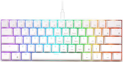 Royal Kludge RK61 RGB White 60% Mechanical Keyboard - Keybumps