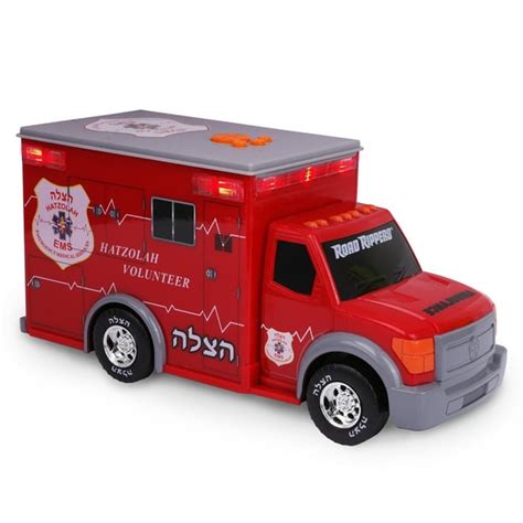 Playkidz Hatzolah Volunteer EMS Ambulance, Emergency Motorized Toy Truck for Kids. Strong ...