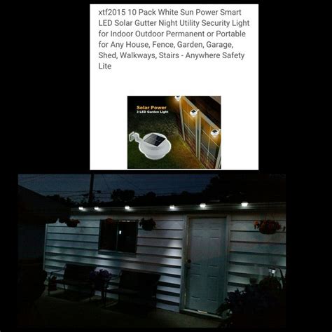 Solar power gutter mounted LED lights.💓 | Security lights, Solar power, Sun power