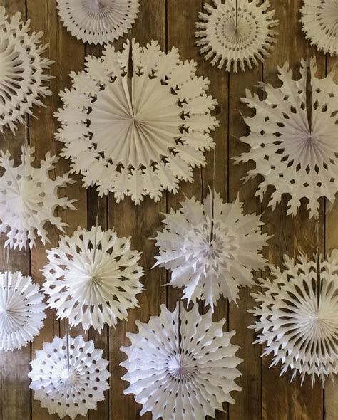 Set Of 40 Christmas Snowflake Paper Decorations By Petra boase Ltd