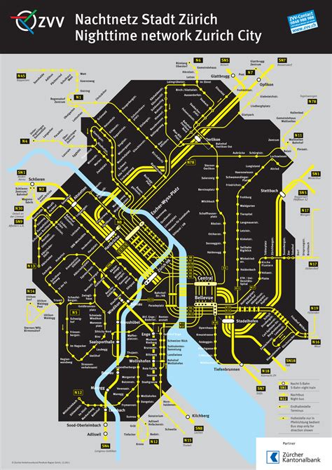 rvschny | transitmaps: Official Map: City of Zurich Night...