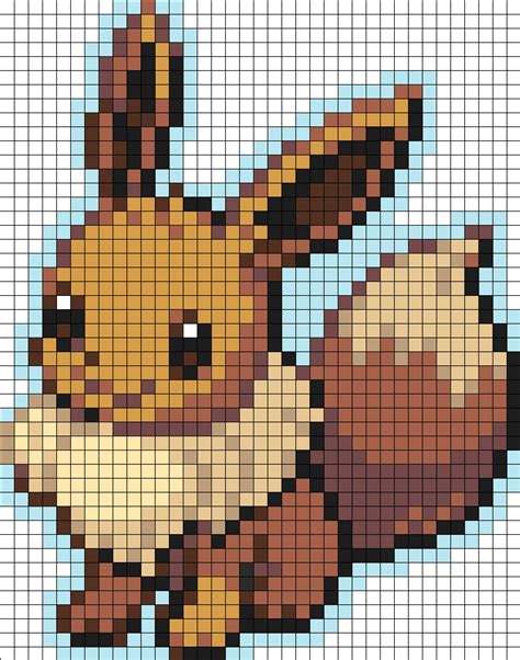 Grid Minecraft Pixel Art Pokemon Eevee Evolutions Pixel Art Grid 1792 | The Best Porn Website