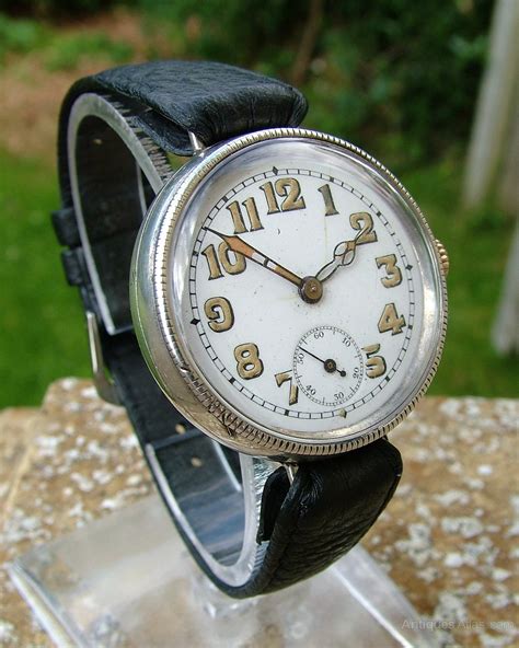 Antiques Atlas - A Gents Antique Silver Wrist Watch, Swansea