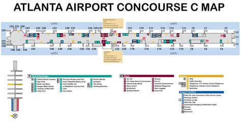 Atlanta Airport Terminal Map - United States Map