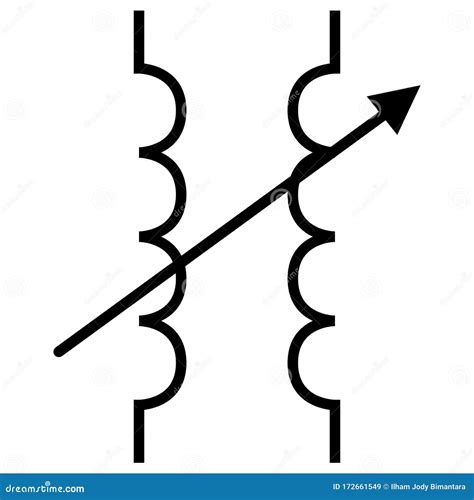 Air Core Transformer Symbol for Circuit Design Stock Illustration - Illustration of device ...