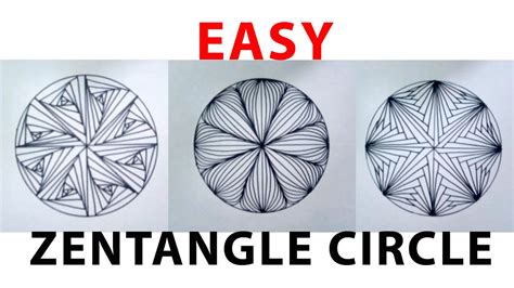 Easy Zentangle Patterns In Circles