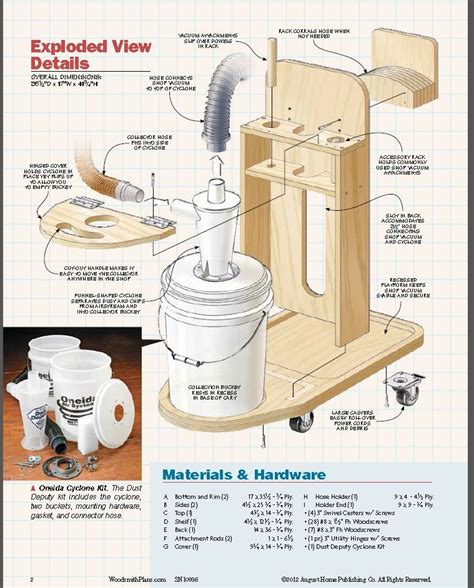 Wood magazine cyclone plan for a dust collector | Shop dust collection, Dust collector, Dust ...