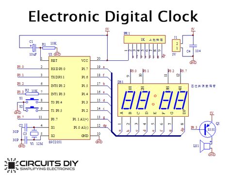 Simple Digital Clock Circuit Diagram - search count