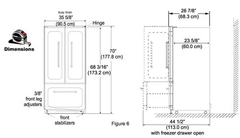 French Door Refrigerator Sizes