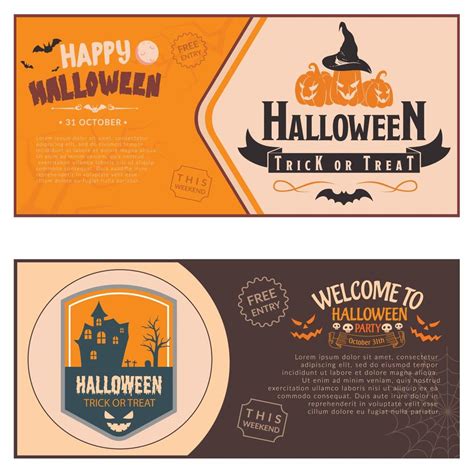 Halloween Party Banner 10504776 Vector Art at Vecteezy