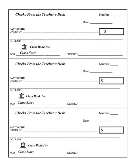 Printable Sample Check