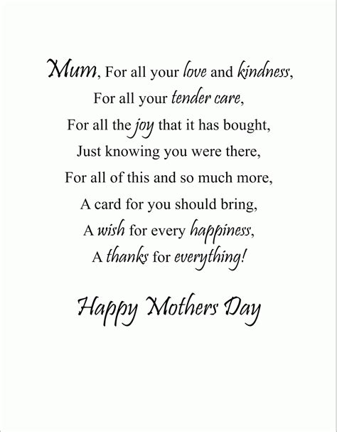 Mother's Day Printable Poems