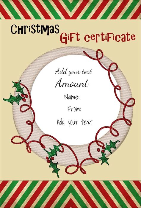 Free Christmas Gift Certificate Template | Customize Online & Download